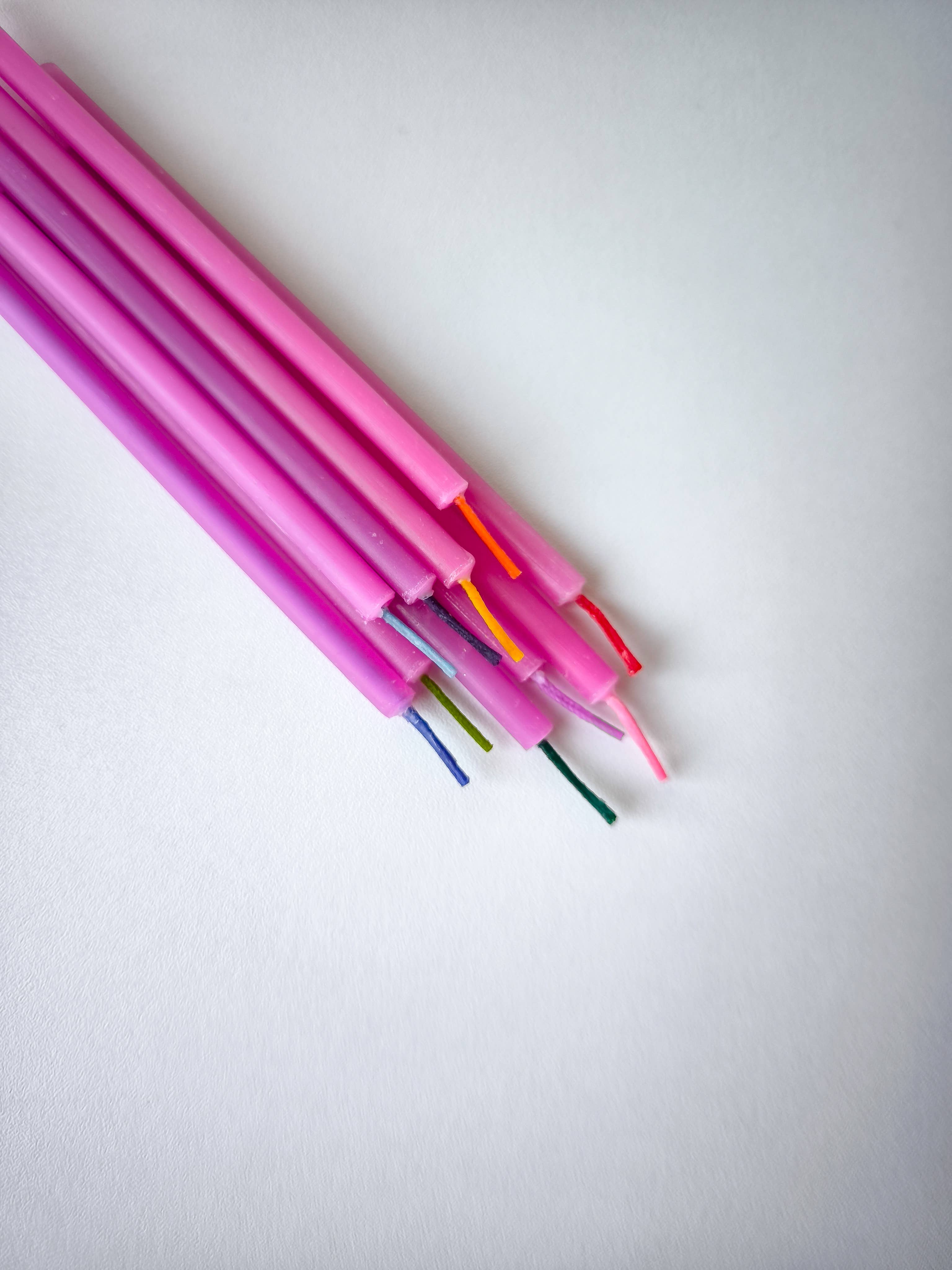 korys – wholesale Tårtljus – Födelsedagsljus - rosa bivax1