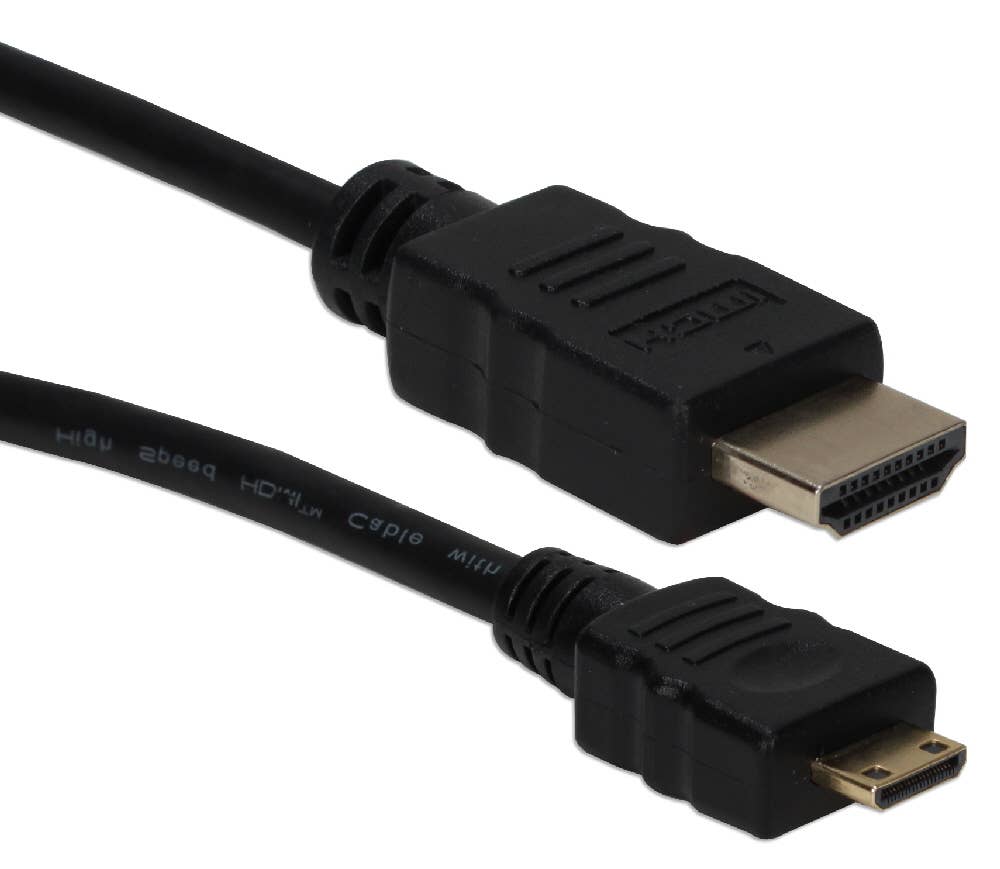 QVS Inc - Wholesale Charging cable - Thin High Speed HDMI to Mini HDMI 4K HD Camera Cable
