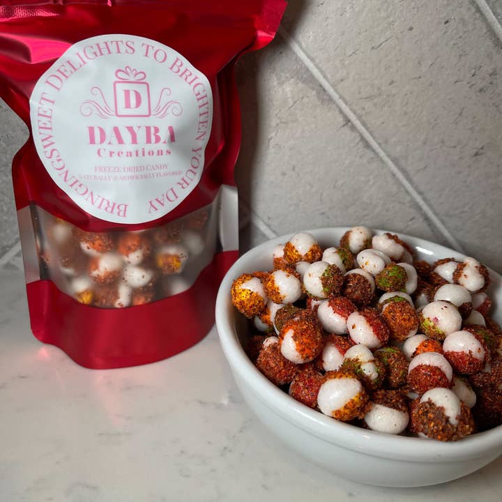 Dayba Creations - Wholesale Hard Candy - Chamoy & Tajin Shell Shocks - Freeze drie candies1