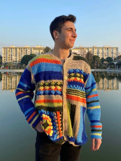 Unisex Patchwork Cardigan for wholesale by SmyrnaCollective