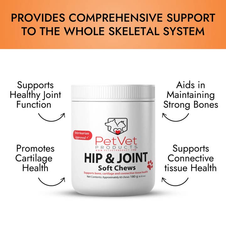 Pet Vet Products - Wholesale Pet Supplement - Dog - Glucosamine Dog Joint Supplement 60 Chews – MSM Chondroitin2
