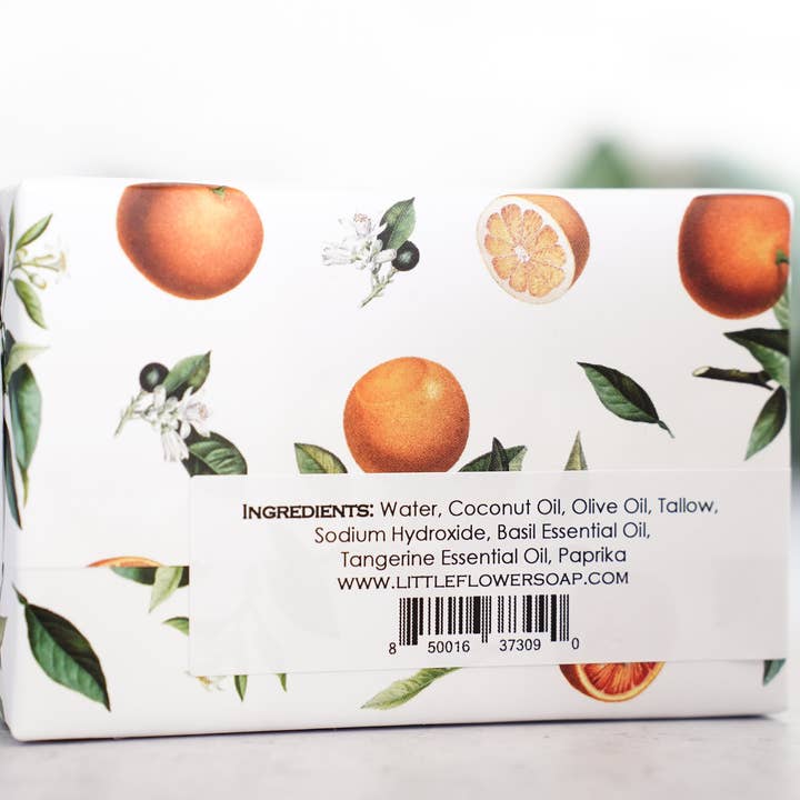 The Little Flower Soap Co - Wholesale Bar Soap - Tangerine Basil Handmade Soap4