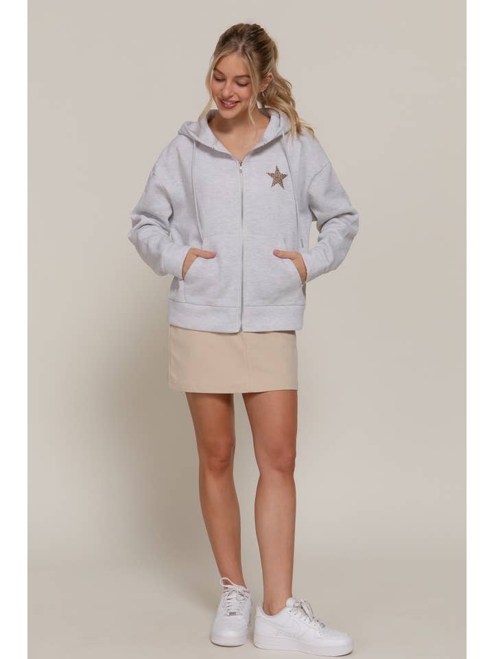 Active Basic | Active USA - Wholesale Hoodie - Women's - Long Sleeve Front & back Print Zip-Up Hoodie Jacket19