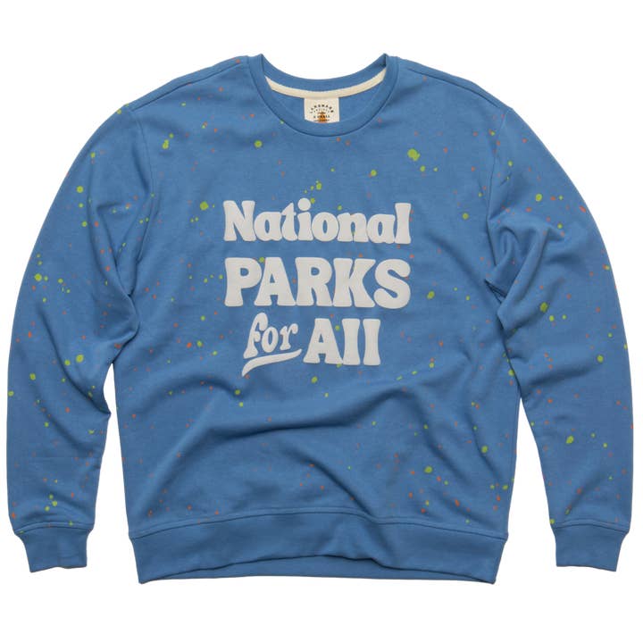 Elemental Blue National Parks for All Unisex Sweatshirt for wholesale on Faire