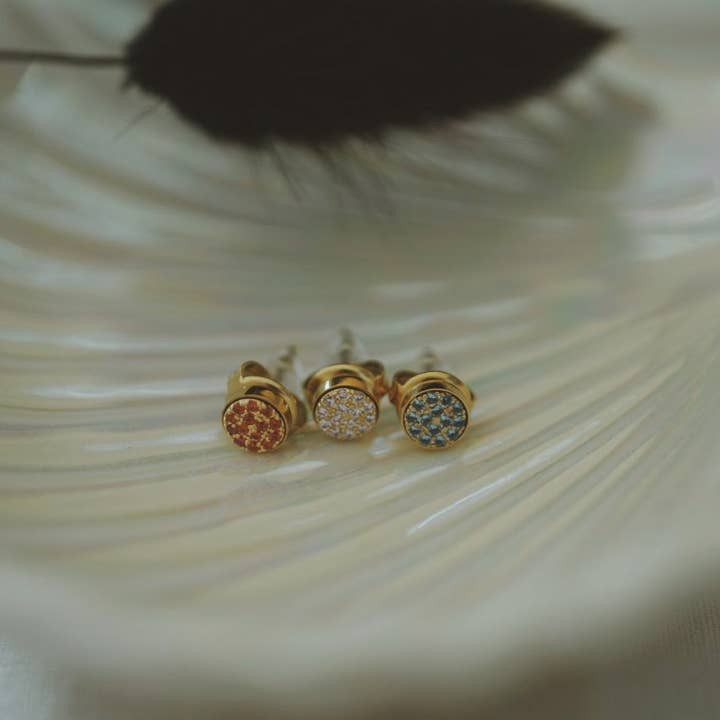 Animira Jewels - Wholesale Knopjes/oorstekers - 18K Verguld CZ Geboortesteen Oorbel · Anti-aanslag2