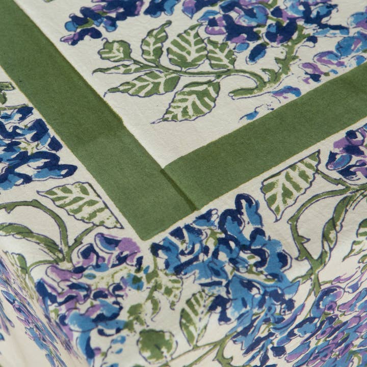Couleur Nature - Wholesale Tablecloth - Wisteria Blue & Green | Tablecloth5