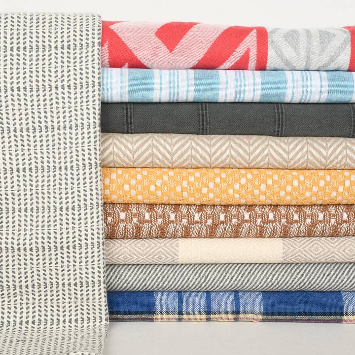 Sæt med økologiske bomuldshåndklæder, luksuriøs indretning til køkken og badeværelse for engroshandel hos Organic Turkish Towels