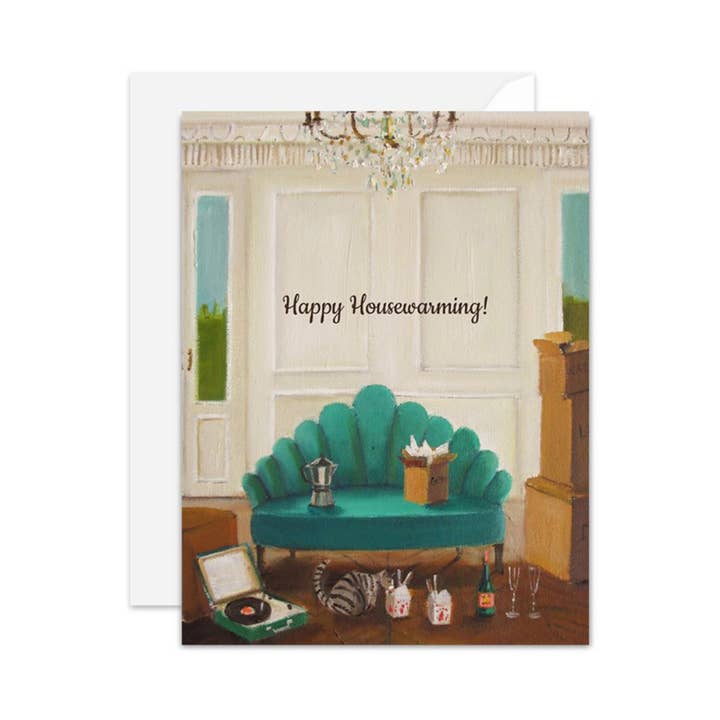 Happy Housewarming Card for wholesale by JANET HILL STUDIO