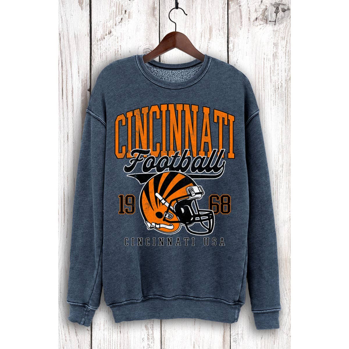 HRTandLUV – Großhandel Sweatshirt – Damen – CINCINNATI FOOTBALL MINERAL-SWEATSHIRTS2