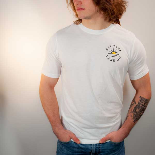 Lake On Company – wholesale T-shirts med screentryck – Herr – T-shirt Logo för män fram och bak2