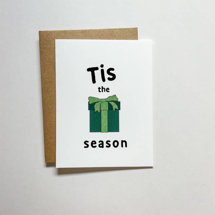 The Gift Holiday Card Seasons Greetings Carte coquine drôle pour la vente par Iome