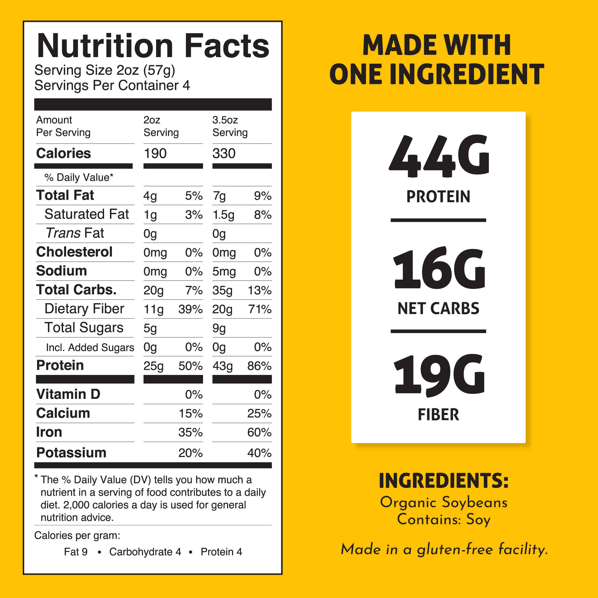 The Only Bean - Wholesale Pasta - Organic Soybean Spaghetti - Gluten Free Pasta (6 pack)2