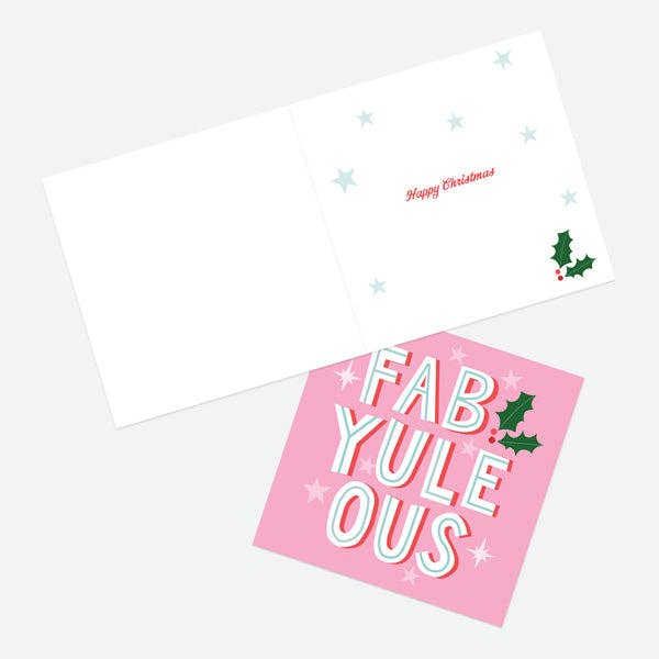 Dotty About Paper – wholesale Christmas card – Christmas Card - Yuletide Typography - Fab Yule-ous1