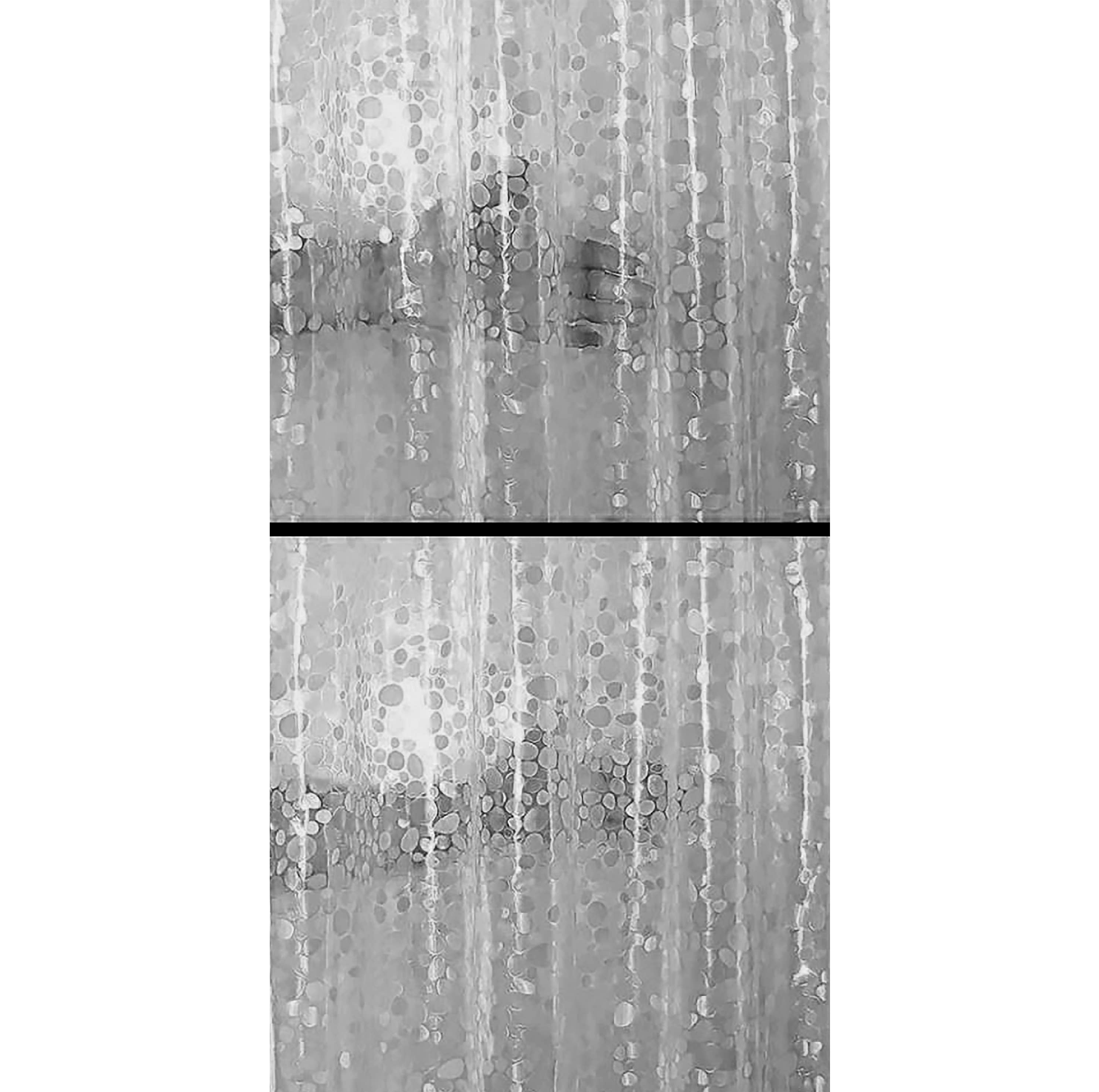 home mart goods - Vente Rideaux de douche - Doublure de rideau de douche en pierre transparente grise en PEVA2