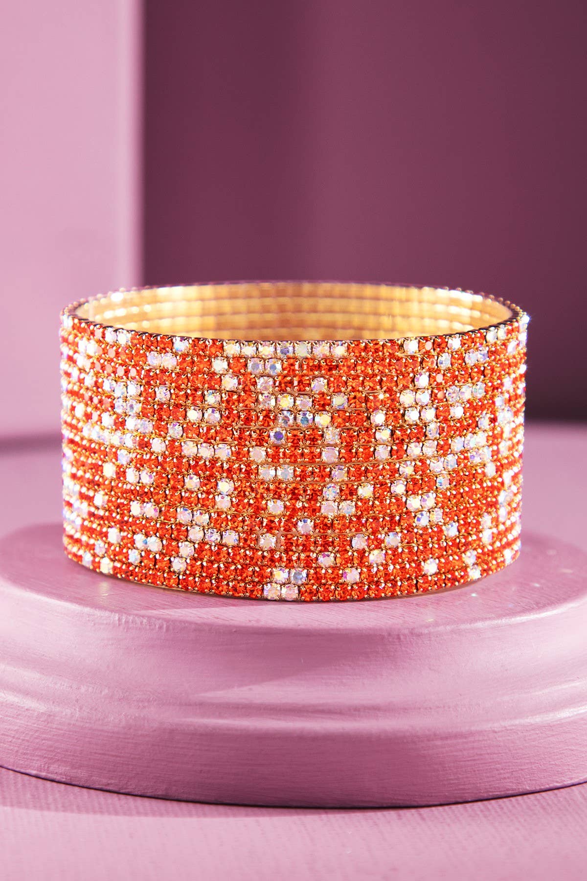 Urbanista - Wholesale Bangle Bracelet - 15-Layered Stackable Glass Stone Bracelets2