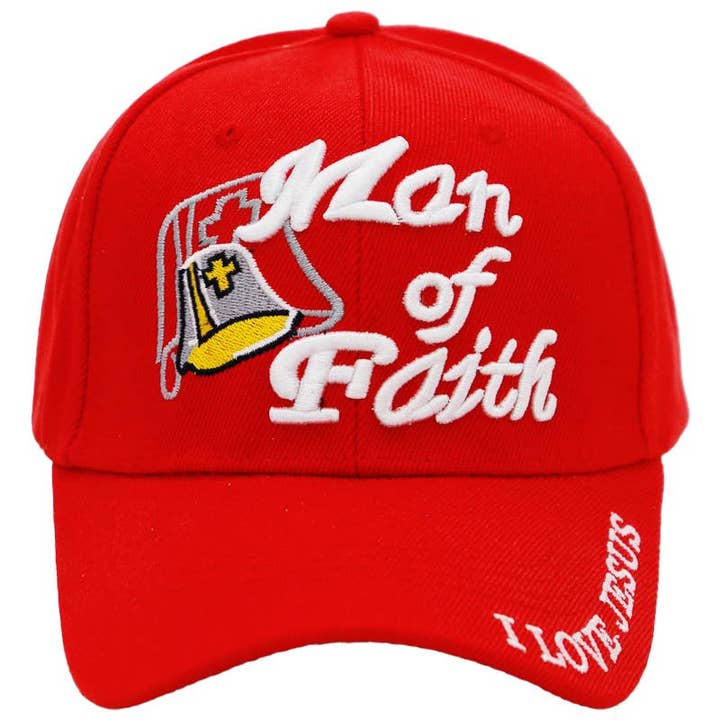 Cap Zone - Wholesale Baseball Cap - Unisex - Man Of Faith Acrylic Velcro Back Baseball Cap8