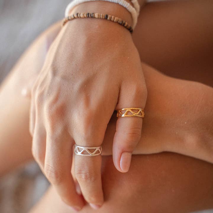 Pineapple Island - Wholesale Band/Stacked Ring - Buyan Wave Adjustable Ring4