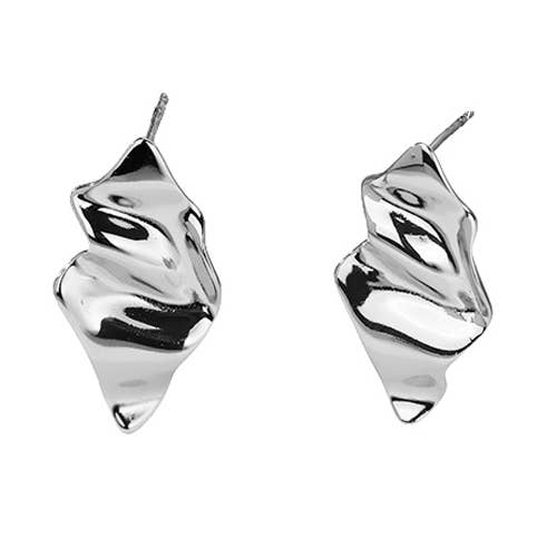 Molten Drop Stud in Silver for wholesale by White Leaf