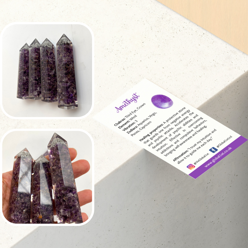 VIE – wholesale Spiritual stone/crystal – Orgonite Obelisk Tower, 8x2x2cm17