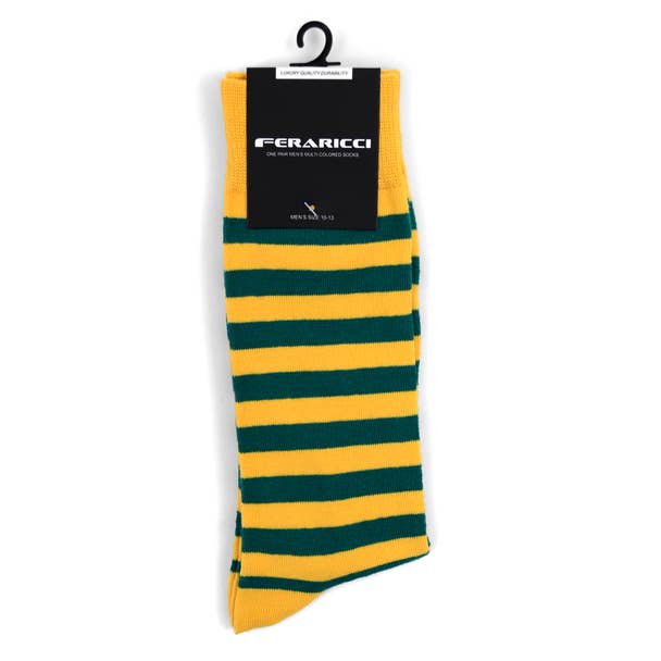 Selini New York - Wholesale Socks - Men's - Men's College Striped Feraricci Sock MCS24000