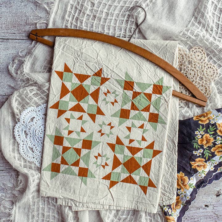 Quilt Block Tea Towel for wholesale by Fancy That Design House & Co.