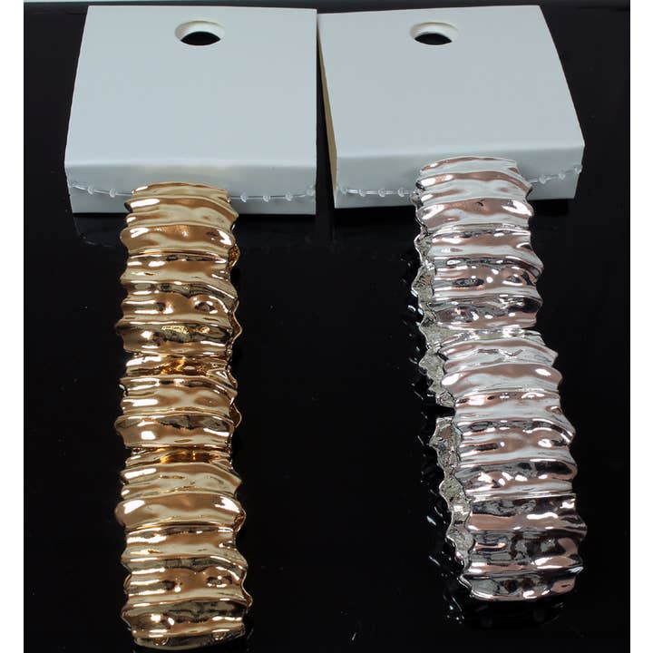 Hammered Metal Links Elasticated Bracelet for wholesale by Western Counties Wholesale
