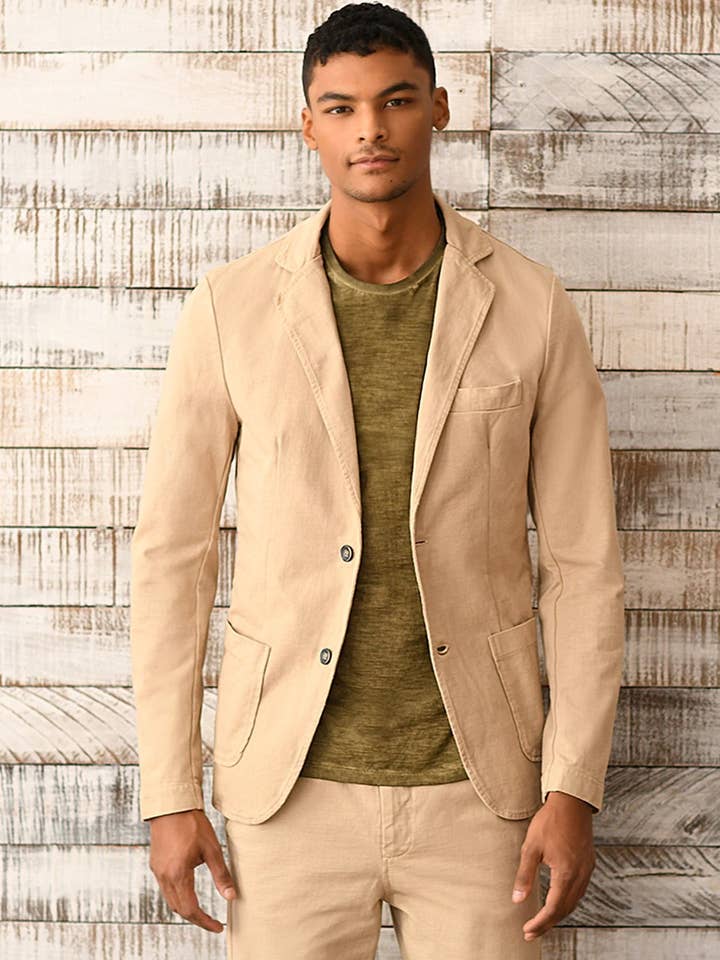 Stretch Cotton Jersey 2 Button Knit Jacket for wholesale by Jerry Kaye
