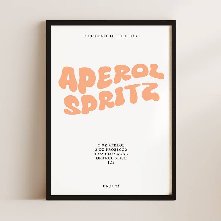 Aperol Spritz Muurkunst Print voor wholesale door Alluvion