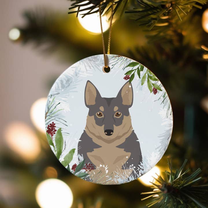 Schwedischer Vallhund Hund Weihnachtsornament für den Großhandel von Canine Companions