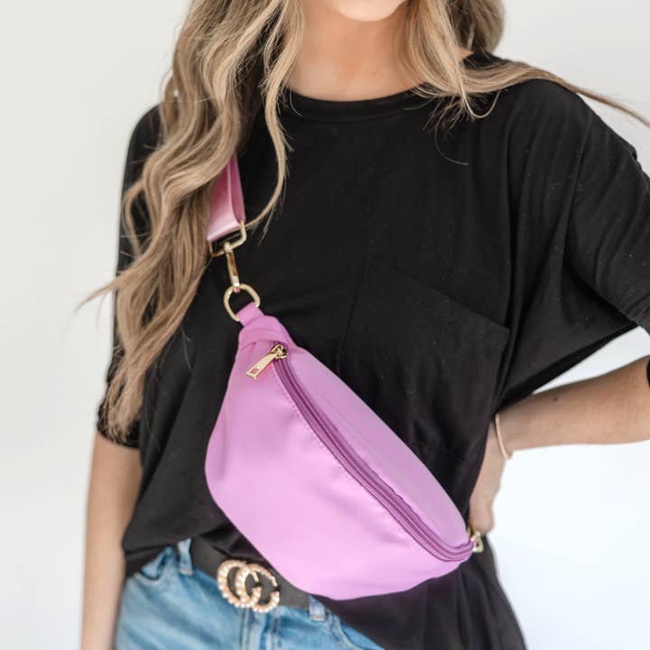 Thomas and Lee Company - Vente Sac ceinture – femme - Sac banane en nylon coloré Hannah avec sangle13