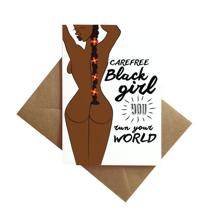 By Ms James - Wholesale Everyday Greeting Card - Carefree Blackgirl Card