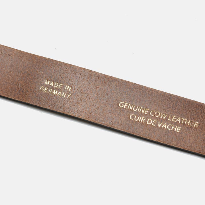 Curated Basics - Wholesale Belt - Men's - Tan Leather with Brass Buckle Belt