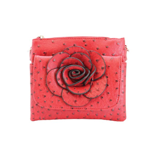 22 Tote - Wholesale Crossbody Bag - Women's - Floral Ostrich Crossbody Bag12