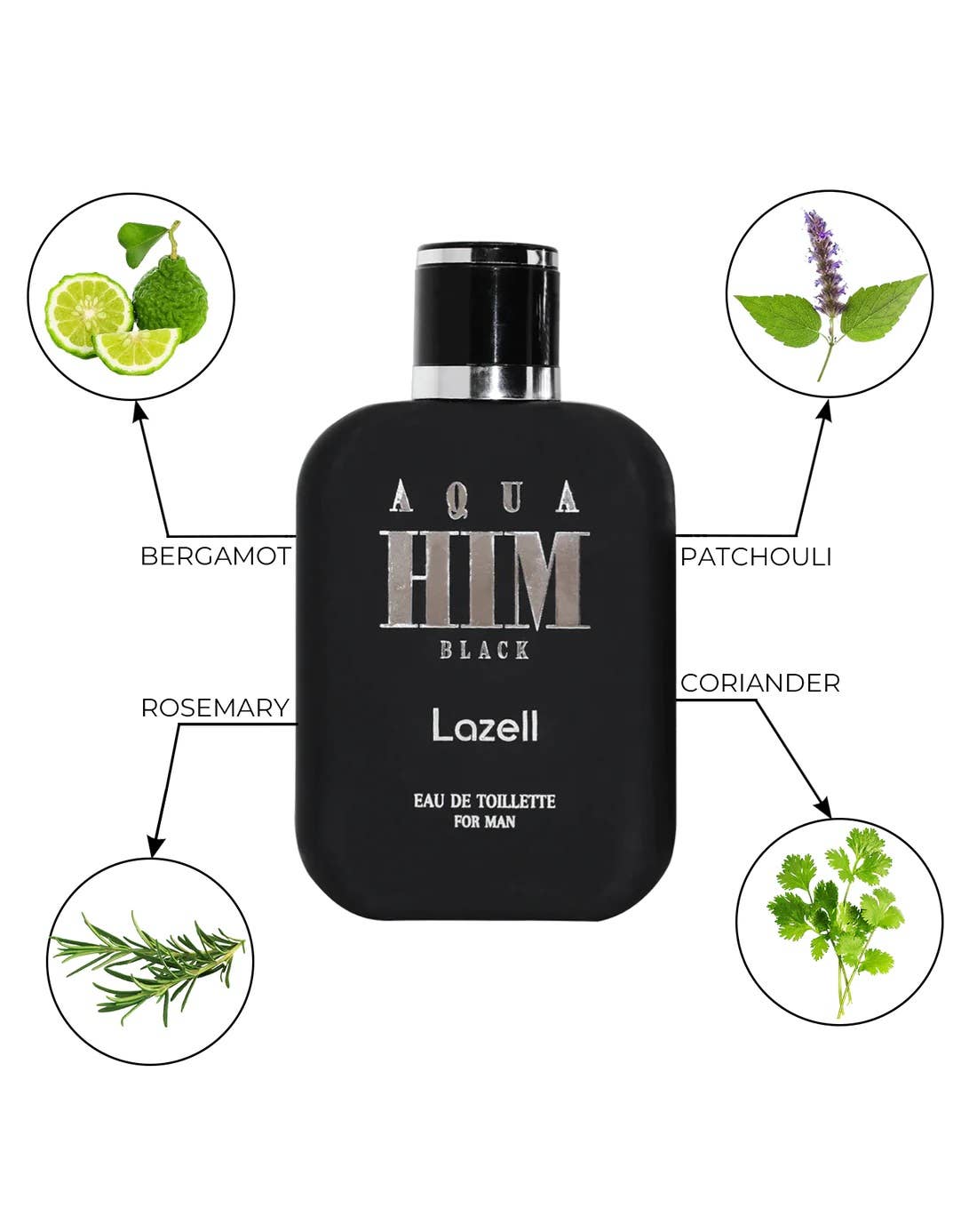 Daspar - Vendita all'ingrosso Profumi/Eau de toilette - LAZELL AQUA HIM BLACK EDT DA UOMO 100 ML 3.4 OZ Profumo2