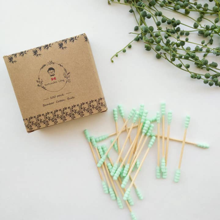 Smile Boutiques - Wholesale Cotton Swab/Q-Tip - Organic Bamboo Cotton Buds - Biodegradable - 100 Pack5