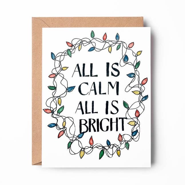 Carte All Is Calm All Is Bright pour la vente par S Pogas Art