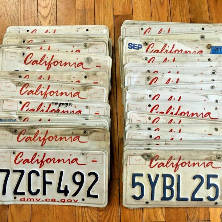50 Craft Condition California License Plates for wholesale by RusticPlates