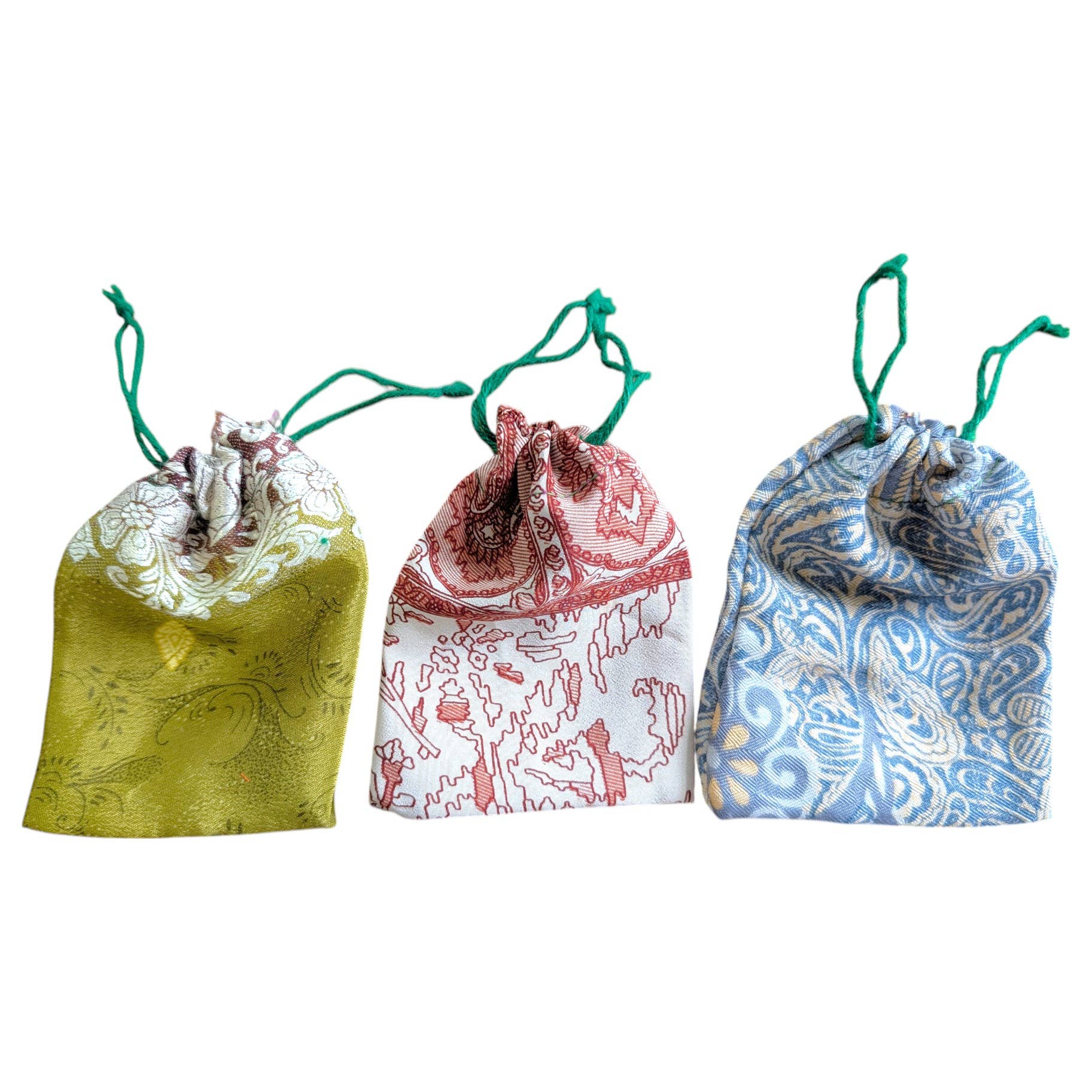 Saraswati Imports - Wholesale Gift Bag - SALE Extra Small Handmade Silk Gift Bags Assorted3