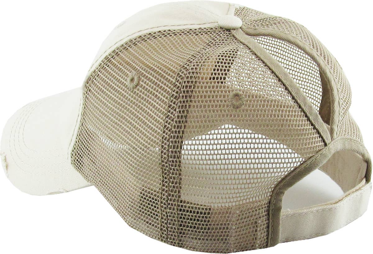 KBETHOS – Boné de beisebol - Mulher por atacado – Boné ajustável de malha com abertura para rabo de cavalo117