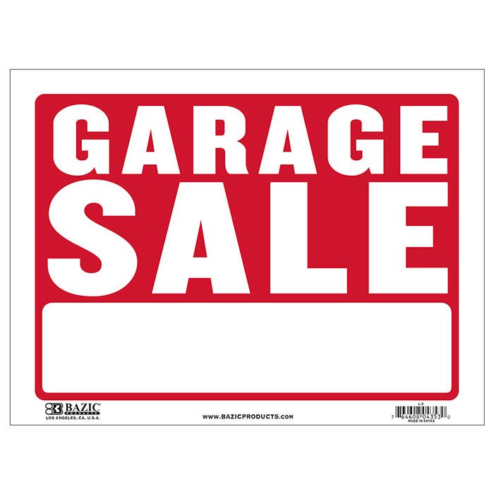 Garage Sale Sign for wholesale by Luna Office Supply - Everyday Essential