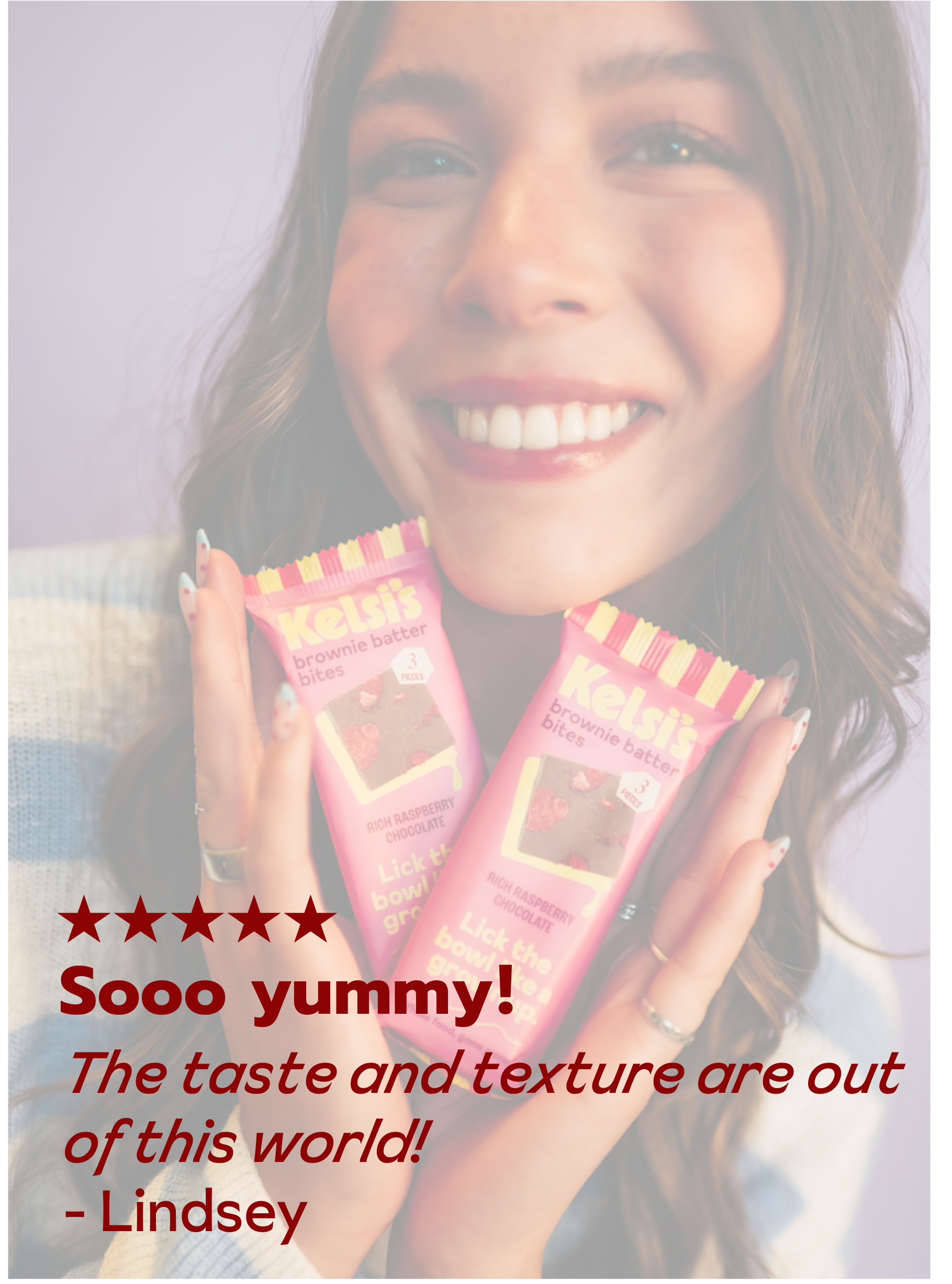 Kelsi&#x27;s - Vente Barres de céréales - Bouchées de pâte à brownie au chocolat et framboise riches sans gluten2