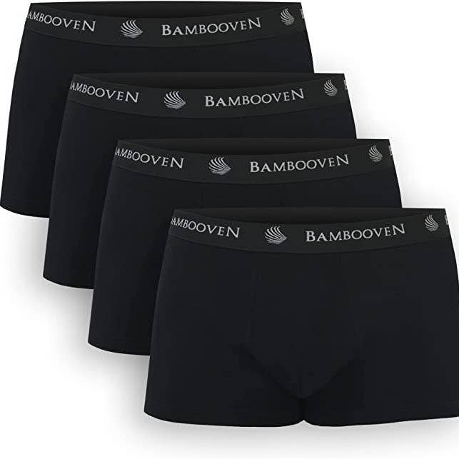 Bambooven - Wholesale Underwear - Men's - Men’s Bamboo Trunks with Pouch 4-Pack0