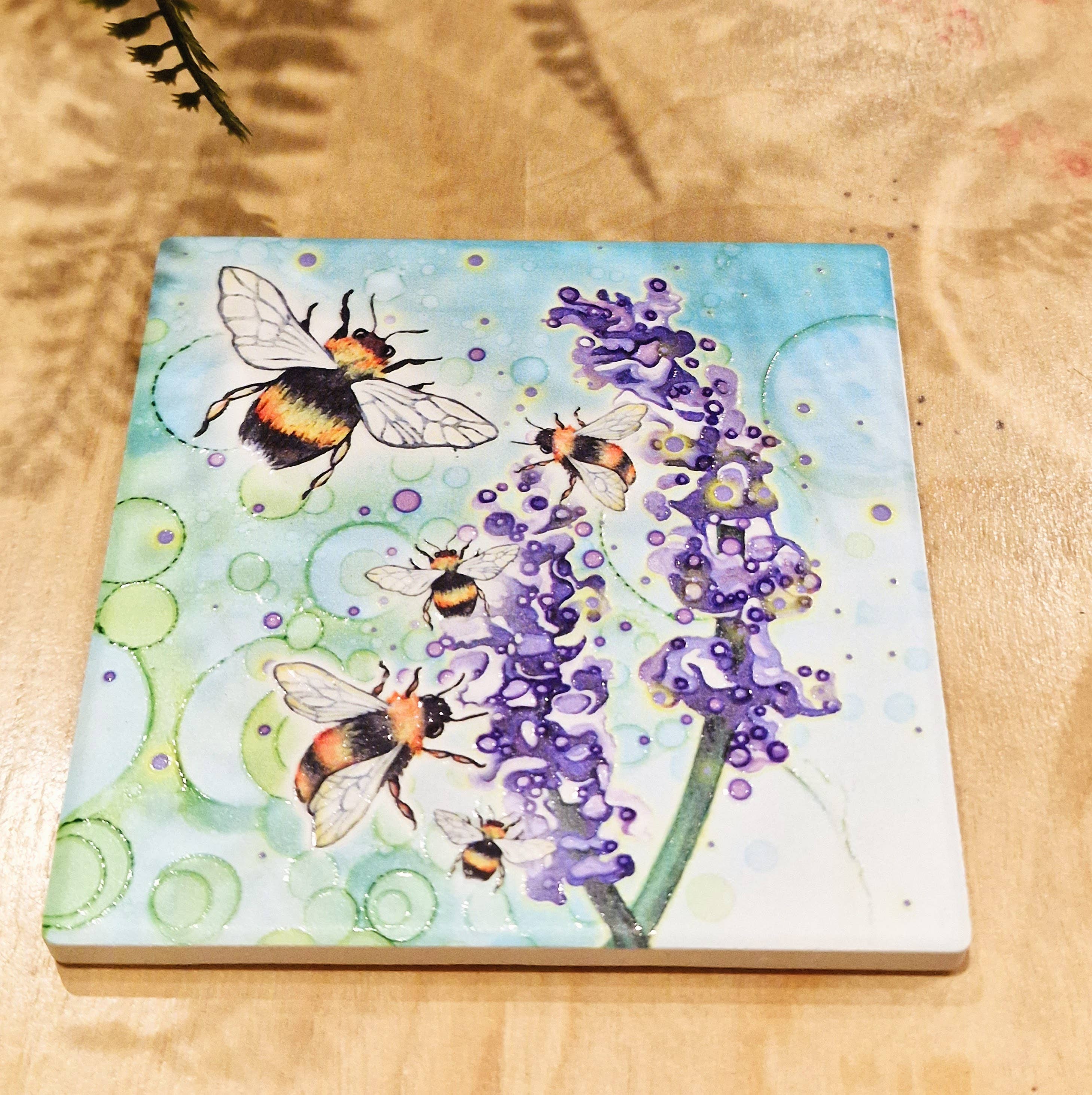 By Jo Crafts – Base de copos por atacado – 06-C  Porta-copos Abelha3