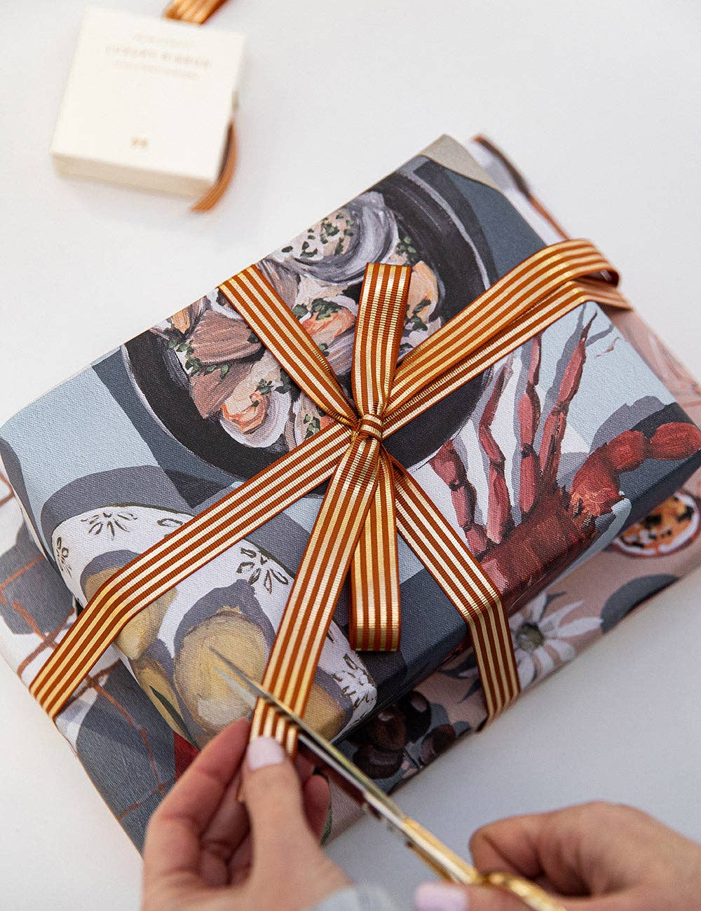 Bespoke Letterpress - Wholesale Inpakpapier - Zomerpicknick/Crab & Squid cadeauverpakking, 6 stuks5