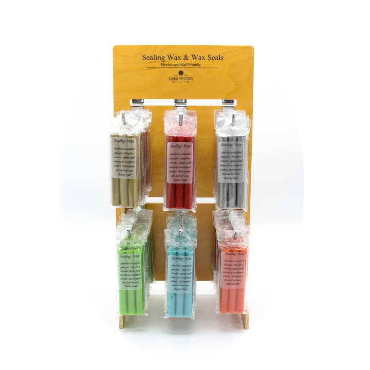 Glue Gun Wax Display - Filled for wholesale by Global Solutions, Inc