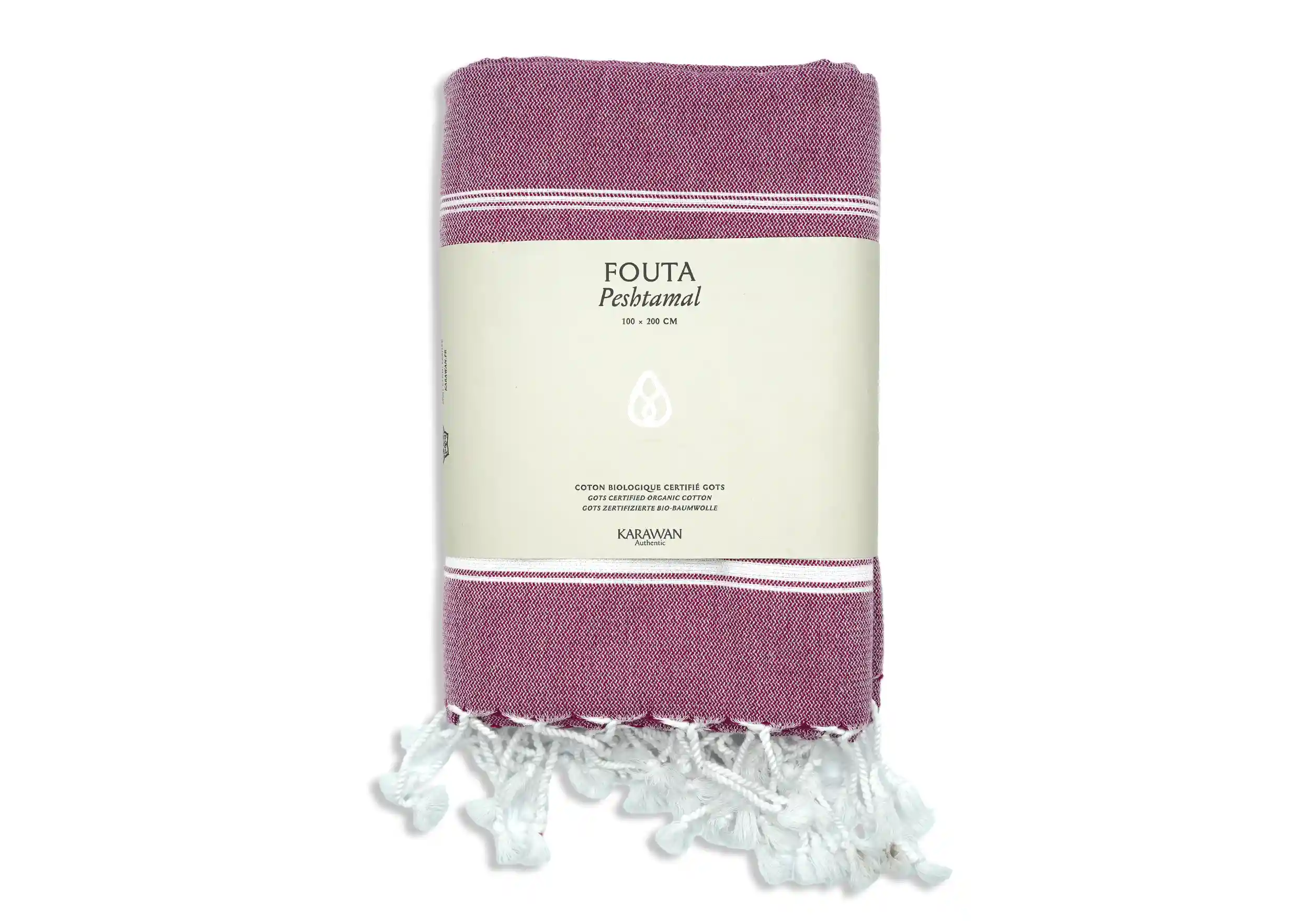 Karawan Authentic - Vendita all'ingrosso Asciugamani da bagno - COTONE BIOLOGICO FOUTA -Collezione HAMMAM- Colore BORDEAUX5