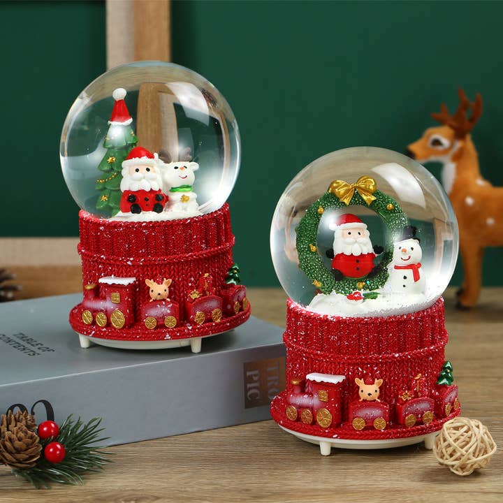 SINT - Wholesale Snow Globe - SINT Christmas Musical Glittering Water Snow Globe | Set of 220