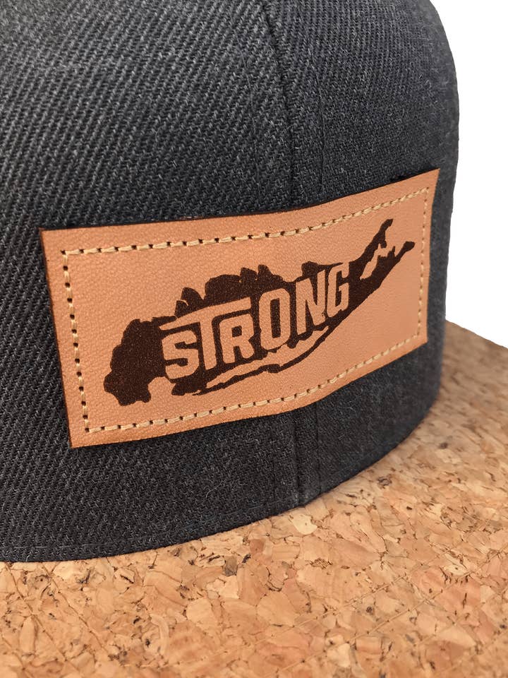 Visera de corcho color carbón resistente de Long Island, cierre a presión para venta al por mayor de Long Island Strong