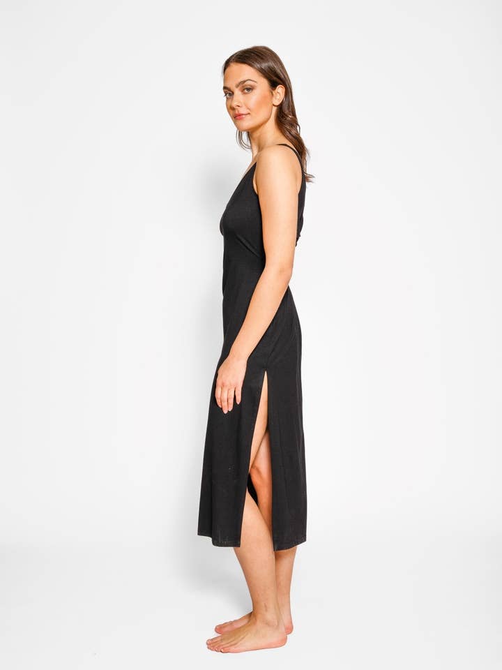 Black Laguna Beach Twist Dress for wholesale on Faire
