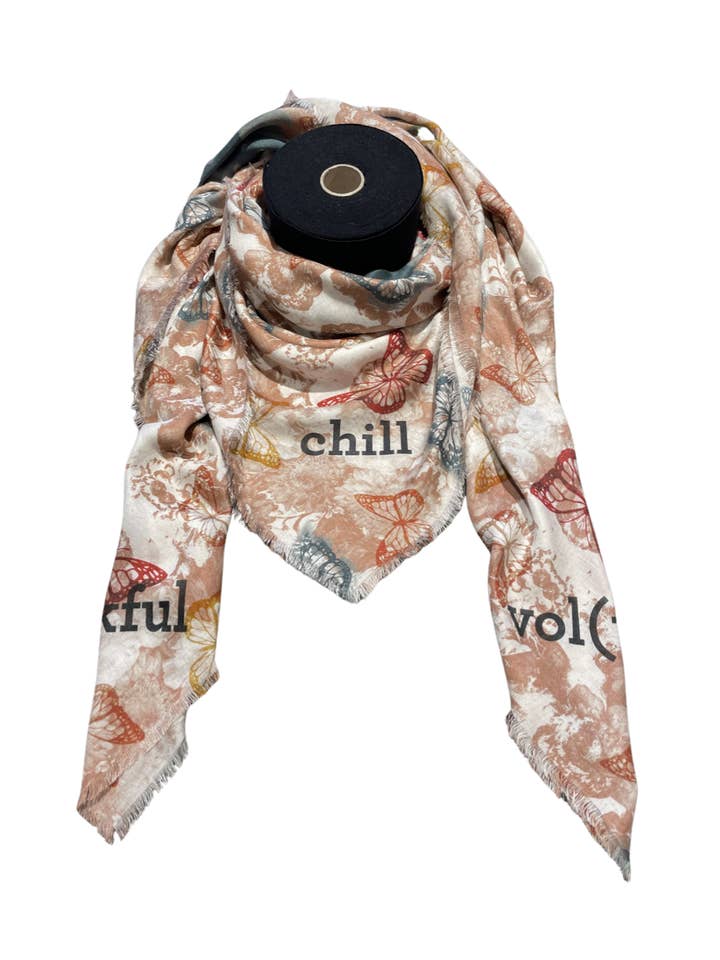 Sjaal met tekst « Good Vibes » voor wholesale door vol(t)age